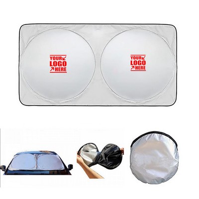 Car Windshield Sun Shade w/Pouch