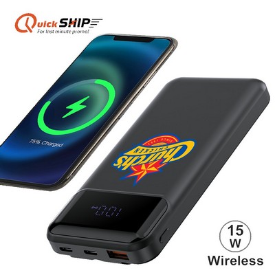 Santa Ana Digital Display Wireless Power Bank PD 15W