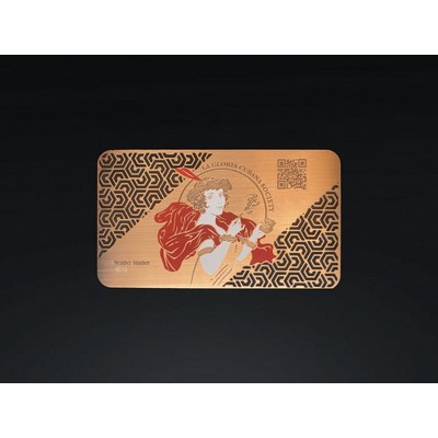 Brushed Matte and Low Shine Copper Card