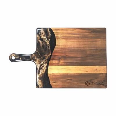 XL Acacia Cheeseboard Black Ember