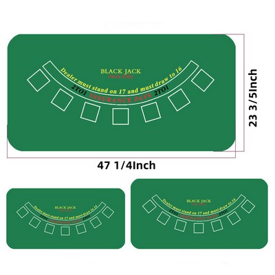 Texas Hold'em Poker Mat 47 1/4 x 23 3/5" with Carrying Bag