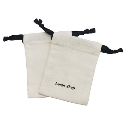 3" x 4'' Drawstring Canvas Storage Bag