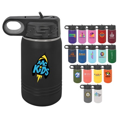 PolarFlask - 12 oz. Polar Camel Water Bottle - Vacuum Insulated - Powder Coated Color Finish