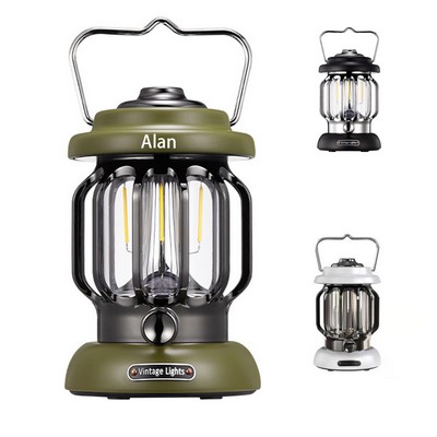 LED Rechargeable Outdoor Portable Retro Camping Light