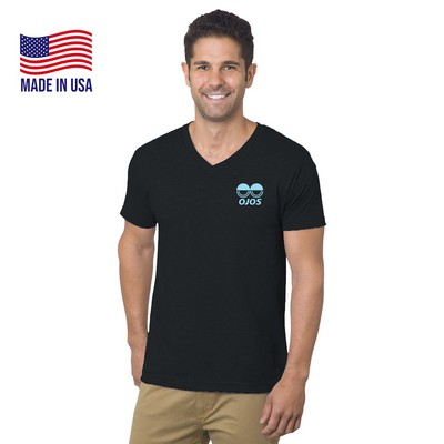 USA Made Fine Jersey Crew V-Neck
