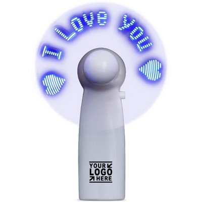 Pre-Programmed Message Hand Fan