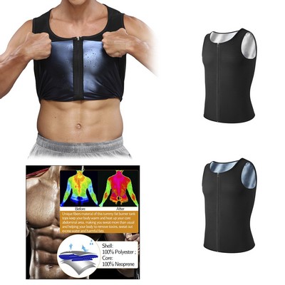 Men Zipper Sauna Vest