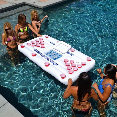 Inflatable Party Pong Raft with Cooler