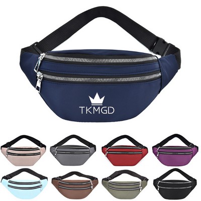 Fanny Pack with 2 Zipper Pockets