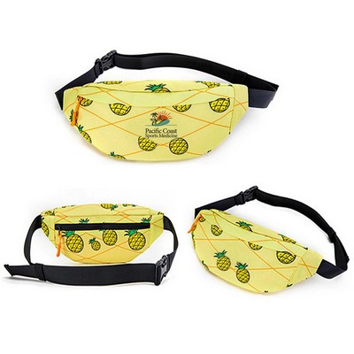 Full Color Waist Bag w/3 Zippered Pockets