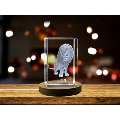 Majestic Lion Crystal Recognition Carvings