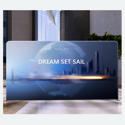158 x 91 Tension Fabric Display Backdrop Fabric Banner Stand 13' Display Banner