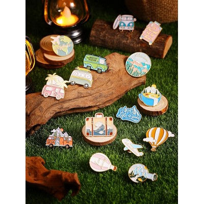 Airplane Lapel Pin Cute Enamel Lapel Pins for Backpack Hat Outdoors Adventure Brooch Pin Badge