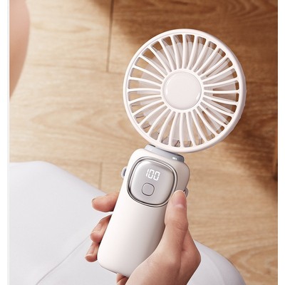 3600mah Portable Handheld Fan, USB Rechargeable Mini Fan with LED Digital Screen