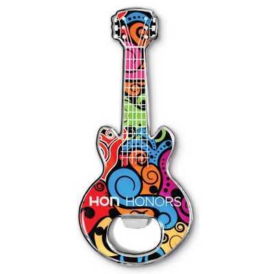 Stock Guitar or Guitar Pick Bottle Opener w/Magnet Back