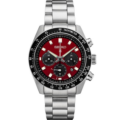 Seiko Prospex Speedtimer SS Solar Chrono Red Dial U.S. SE Watch