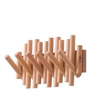 6 Hooks Wall Mounted Coat Rack