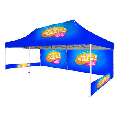 13' x 26' Hex Anodized Aluminum Frame Tent Kit w/Full Rear Wall & Side Walls