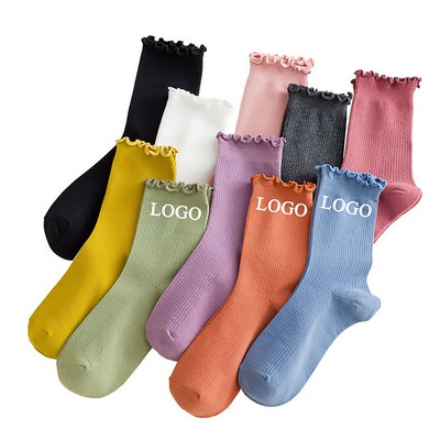 Comfortable Cute Breathable Cotton Socks for Ladies