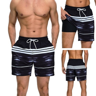 Mens Swim Trunks Swimming Shorts 2" 1 Stretch Quick Dry Zipper Pockets