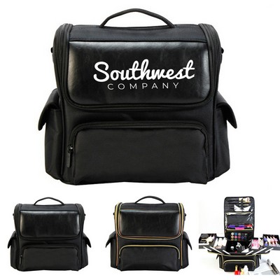 Large Leather Cosmetic Bag