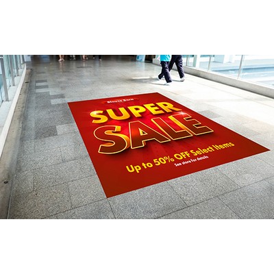 24" X 24" 3.4mil Calendared Floor Graphic Decals (Full Color UV Printing)