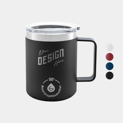 14 oz. GROSCHE® Everest Insulated Travel Mug with Clear Lid