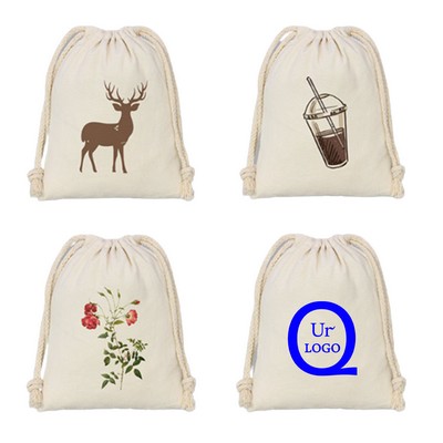 2.75 X 3.93" 8Oz Canvas Drawstring Bag