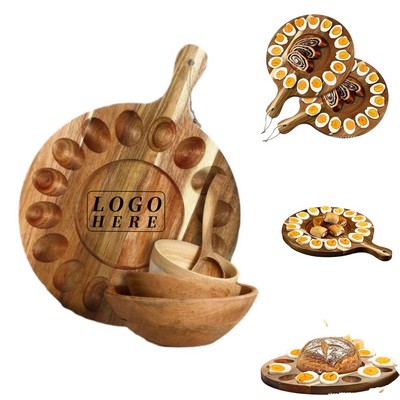 Wooden Egg Platter