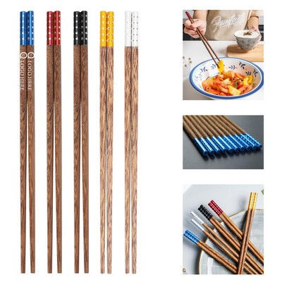 Assorted Color Reusable Wooden Chopsticks
