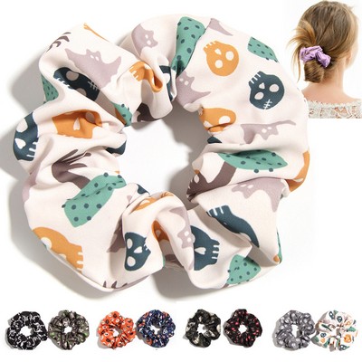 Full Color Polyester Hair Scrunchie Elastic Hair Tie