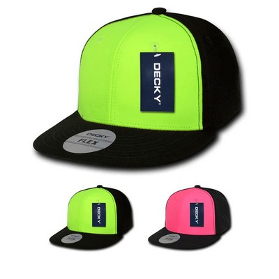 Decky Neon Flat Bill Flex Cap