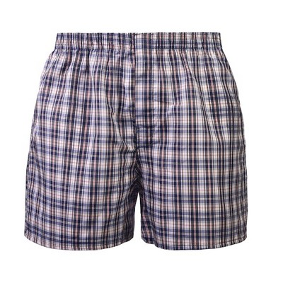 Men's Woven Boxer Shorts - Medium, Assorted Plaids (Case of 48)