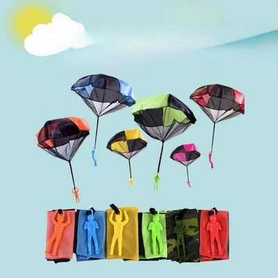 Parachute Toy Outdoor Flying Parachute for Kid, Throwing Children's Flying Toys with Small Figures