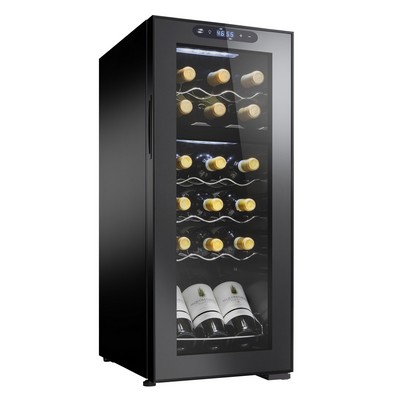 Wine Enthusiast 18 Bottle Dual Zone Max Wine Cooler, Blk, Rh