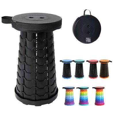 Foldable Telescoping Stool Retractable Collapsible Camping Stool with Load Capacity 330lbs
