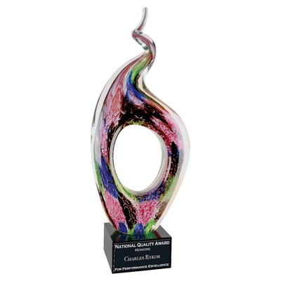 Twist Top Art Glass with Base