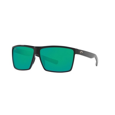 Costa Del Mar Rincon Sunglasses - (Frame) Shiny Black; (Lens) Green Mirror 580P