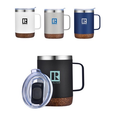 Union Printed - 12 oz Vacuum Mug w/ Cork Bottom