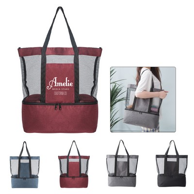 Breathable Mesh Beach Tote Bag