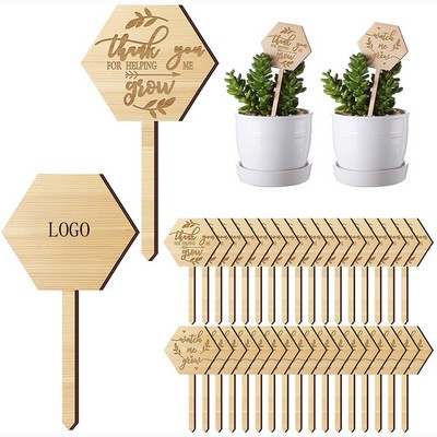 Wooden Plant Label Succulent Tag Garden Marker Plant Sign