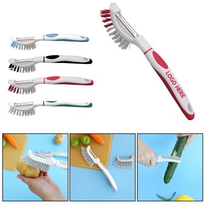 Vegetable brush and peeler set.