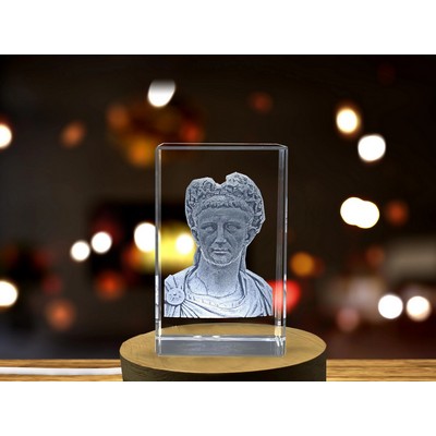 Tiberius Claudius Nero Germanicus Caesar 3D Engraved Crystal Trophy - Gift for History Enthusiasts
