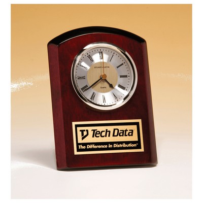 Rosewood Piano Finish Clock w/Diamond Spun Dial