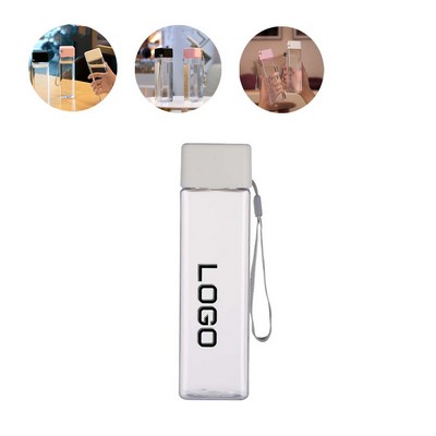 17Oz Student Plastic Square Water Bottle