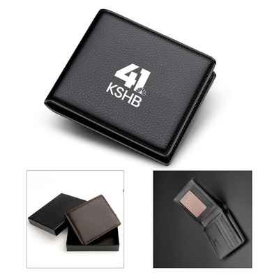 Men's Grain Leather Wallet with Box