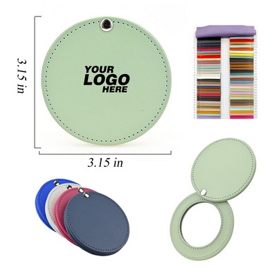 Round PU Cosmetic Mirror