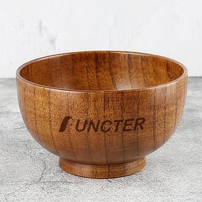 18 oz. Jujube Wood Rice Bowl & Salad Bowl - Customizable Option