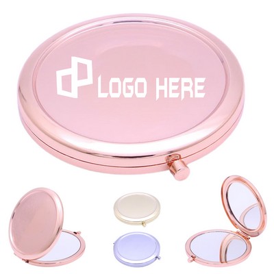 Double-Side Round Foldable Cosmetic Mirror