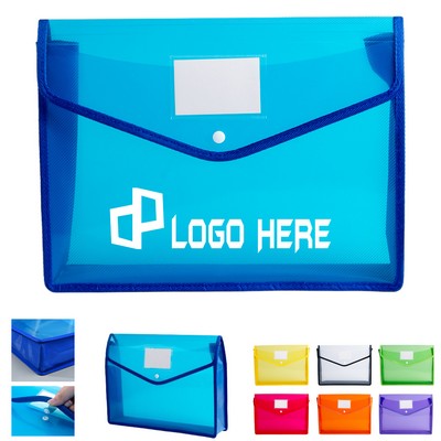 Plastic File Folder Envelope Pouch W/ Snap-Lock